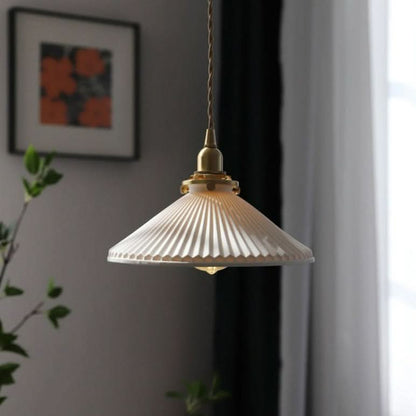 BowLift | Scandinavian White Ceramic Pendant Light