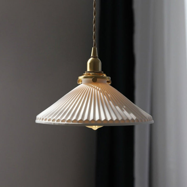 White Ceramic Pendant Light | Karnz