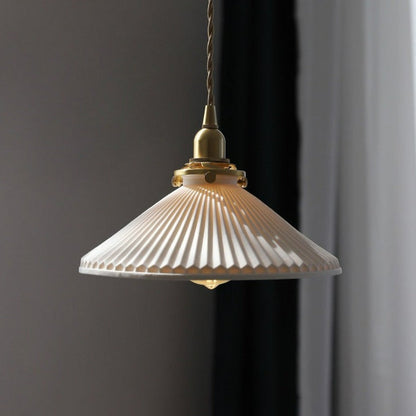 White Ceramic Pendant Light | Karnz
