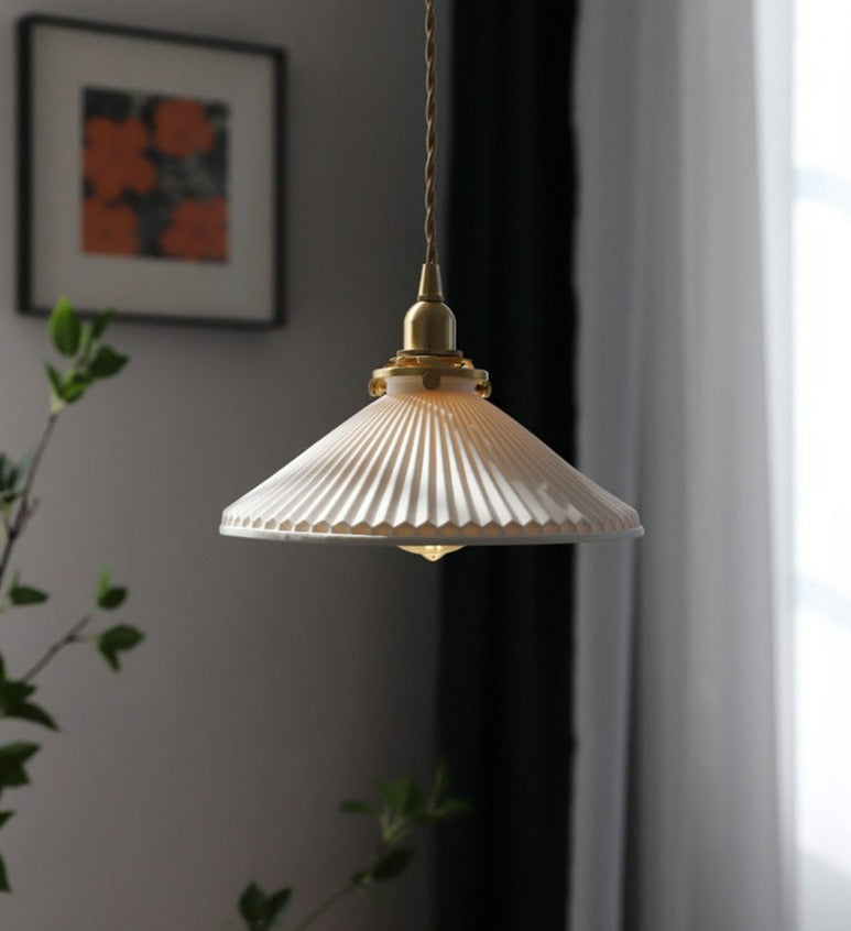 White Ceramic Pendant Light | Karnz