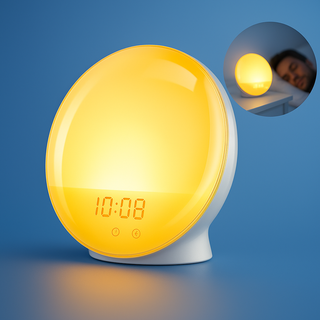 BowLift | Sunrise Alarm Clock | Natural Wake-Up Light with Ambient Lighting for Heavy Sleepers & Dark Mornings
