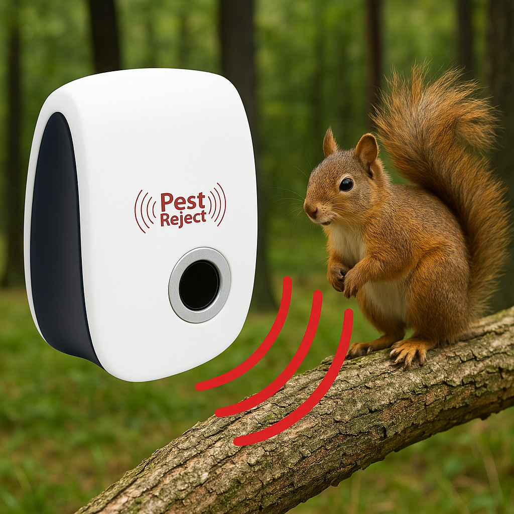 Skanto | Ultrasonic Squirrel Repeller - Effective Pest Control to Deter Squirrels Within 48 Hours for Gardens & Outdoor Areas