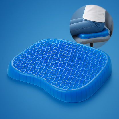 ComfortGel Orthopedic Gel Seat Cushion | Pressure Relief - Tailbone Pain - Lower Back Support - For Office Chair - Car - Wheelchair Use Bowlift