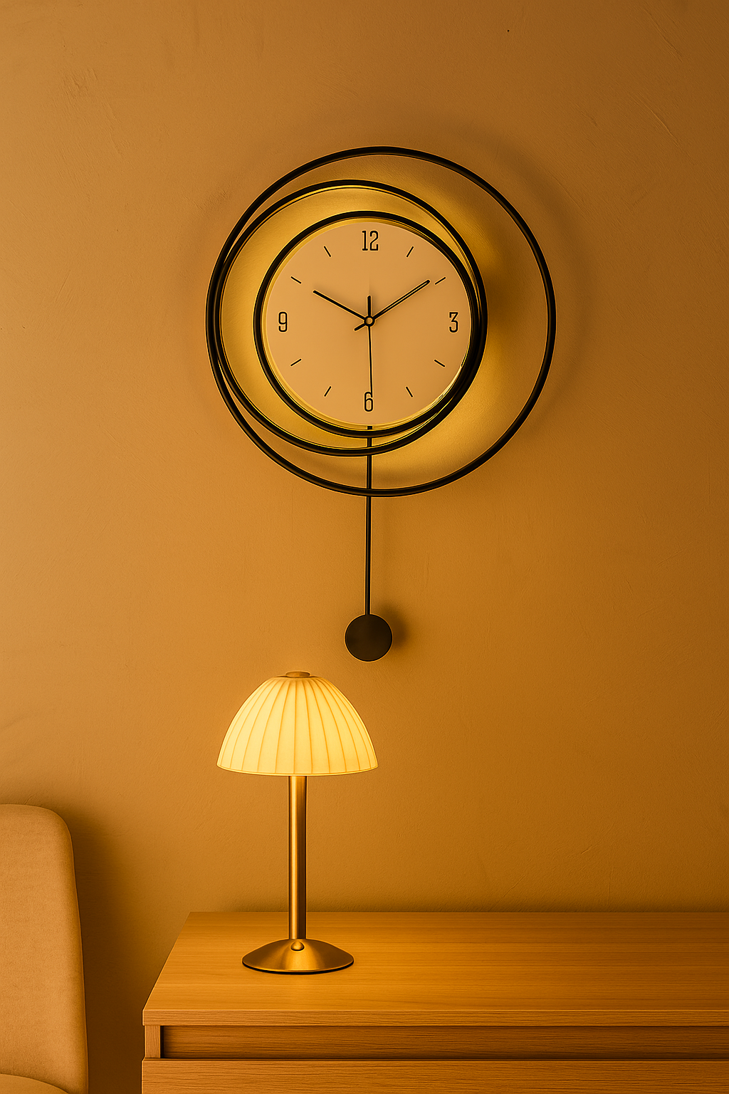 Frendorf | SilentGlow – Minimalist round wall clock with clear numbers and silent movement