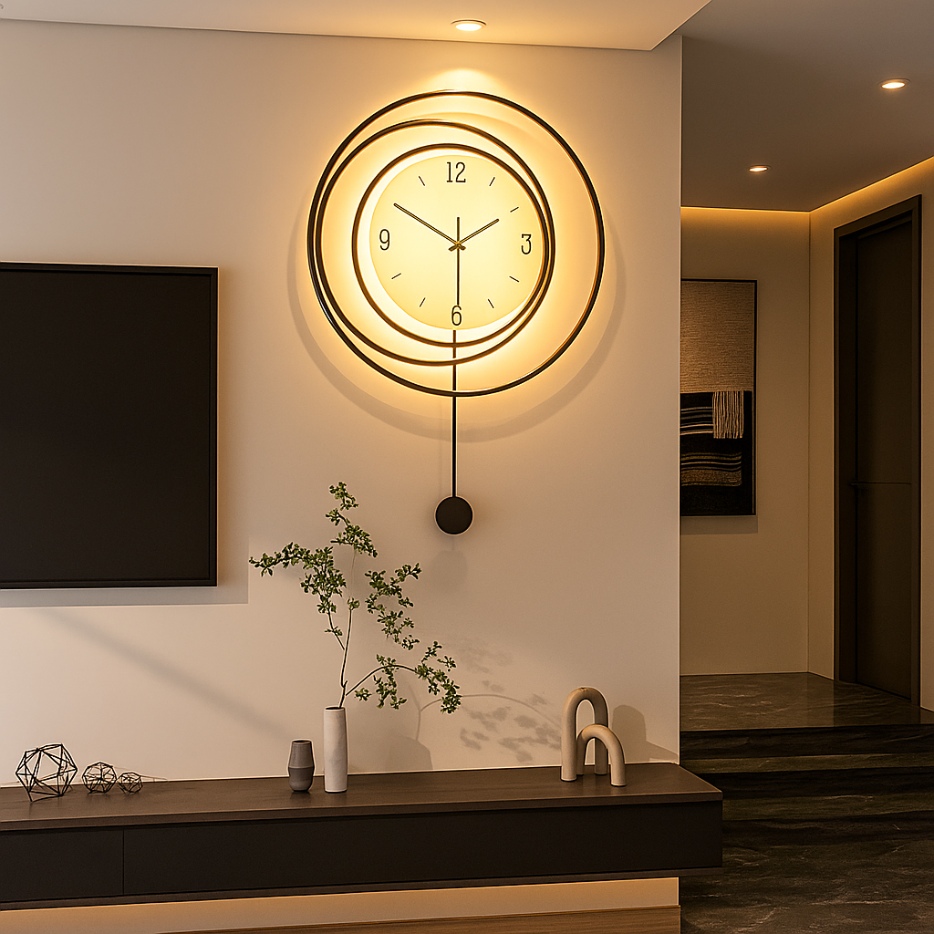 Frendorf | SilentGlow – Minimalist round wall clock with clear numbers and silent movement