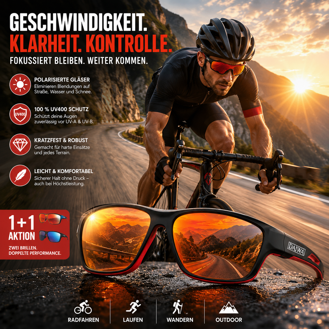 Men's Sport Sunglasses with Polarized Lenses | Karnz