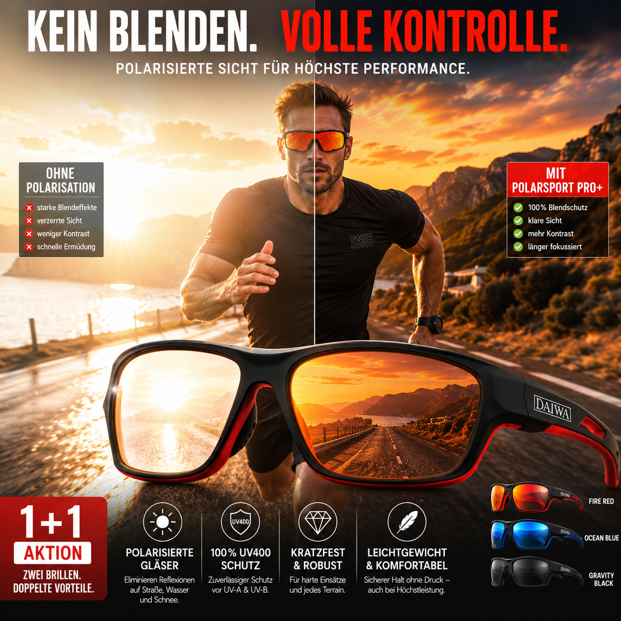 Men's Sport Sunglasses with Polarized Lenses | Karnz