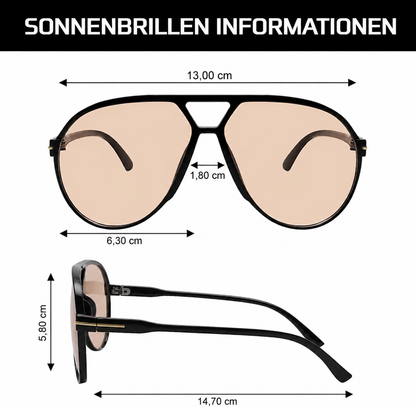 Aviator Oversize Sunglasses Retro UV400 | Karnz