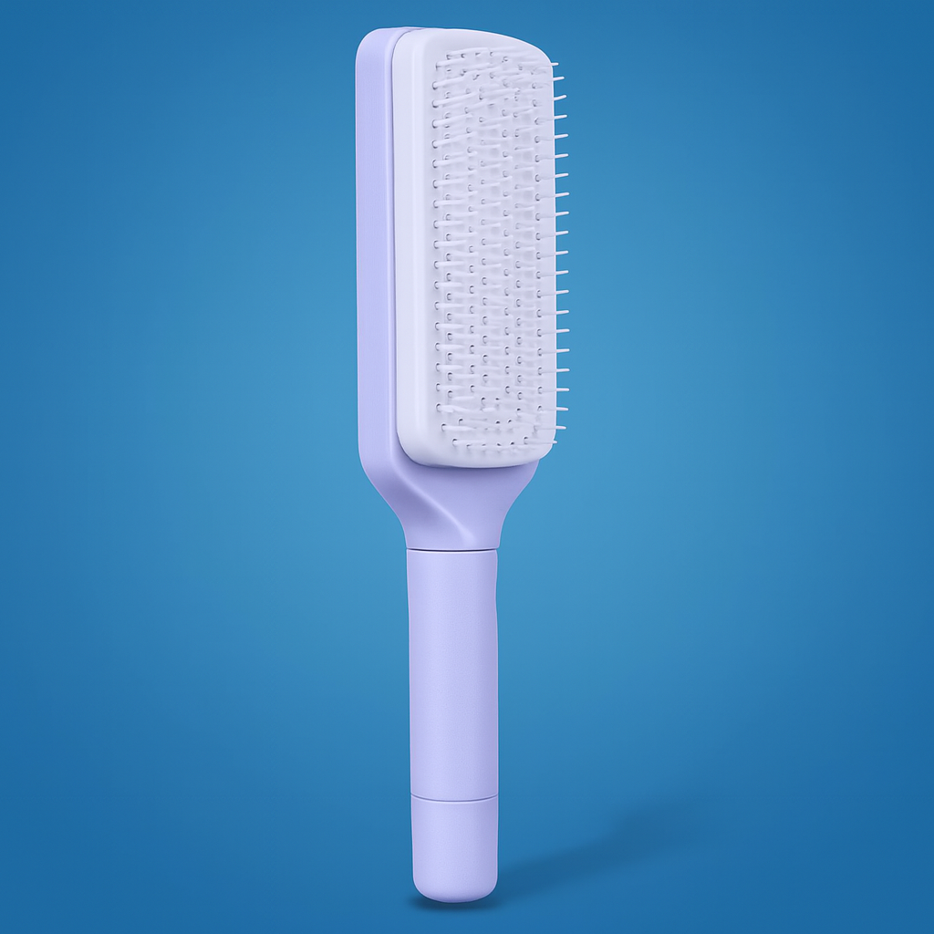 Cleaning Hairbrush – Gentle Detangle – Retractable Bristle Design – For All Hair Types & Busy Mornings Bowlift