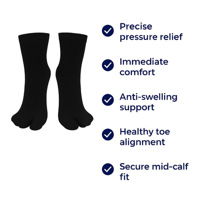 Toe Bunion Socks – Cushioned Support – Pain Relief – Reduces Swelling – Improves Alignment – All-Day Comfort Bowlift
