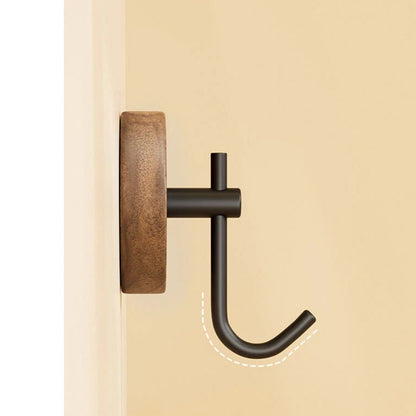Kalsten | Chic Round Self-Adhesive Timber Wall Hook Piece