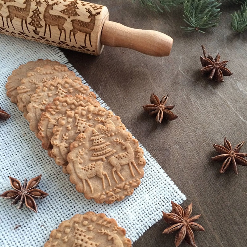 Skanto | Hand-Engraved Rolling Pin for Perfect Pastries