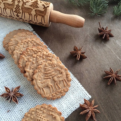 Skanto | Hand-Engraved Rolling Pin for Perfect Pastries