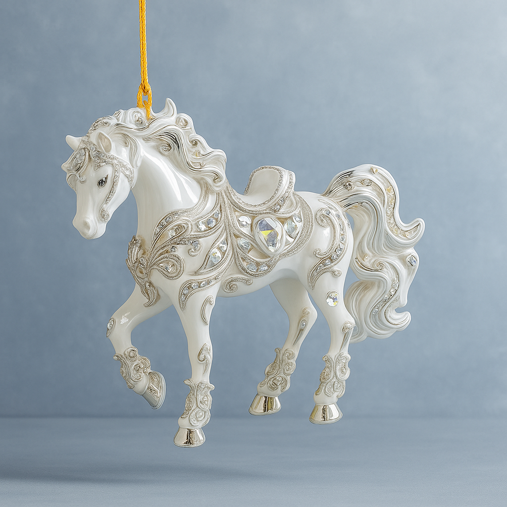 Skanto | Christmas Ornament Horse Acrylic Rhinestone Hanging Tree Decor