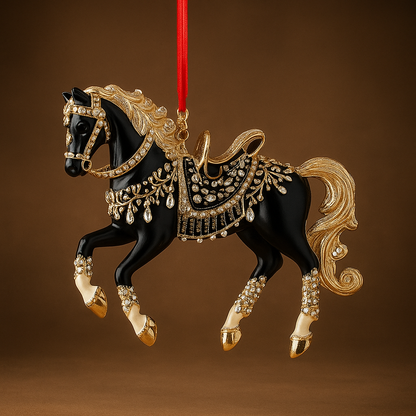 Skanto | Christmas Ornament Horse Acrylic Rhinestone Hanging Tree Decor