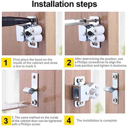 Skanto | Classic Cabinet Door Stainless Steel Snap Latches