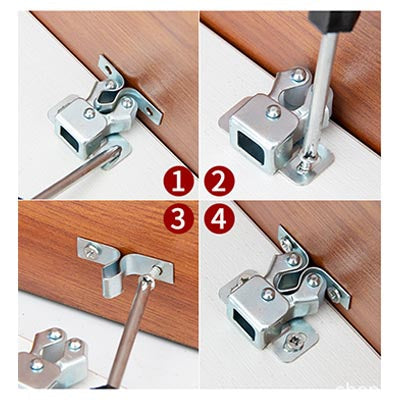 Skanto | Classic Cabinet Door Stainless Steel Snap Latches