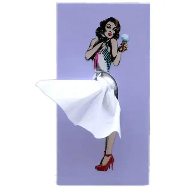Retro Woman Tissue Box | Bowlift