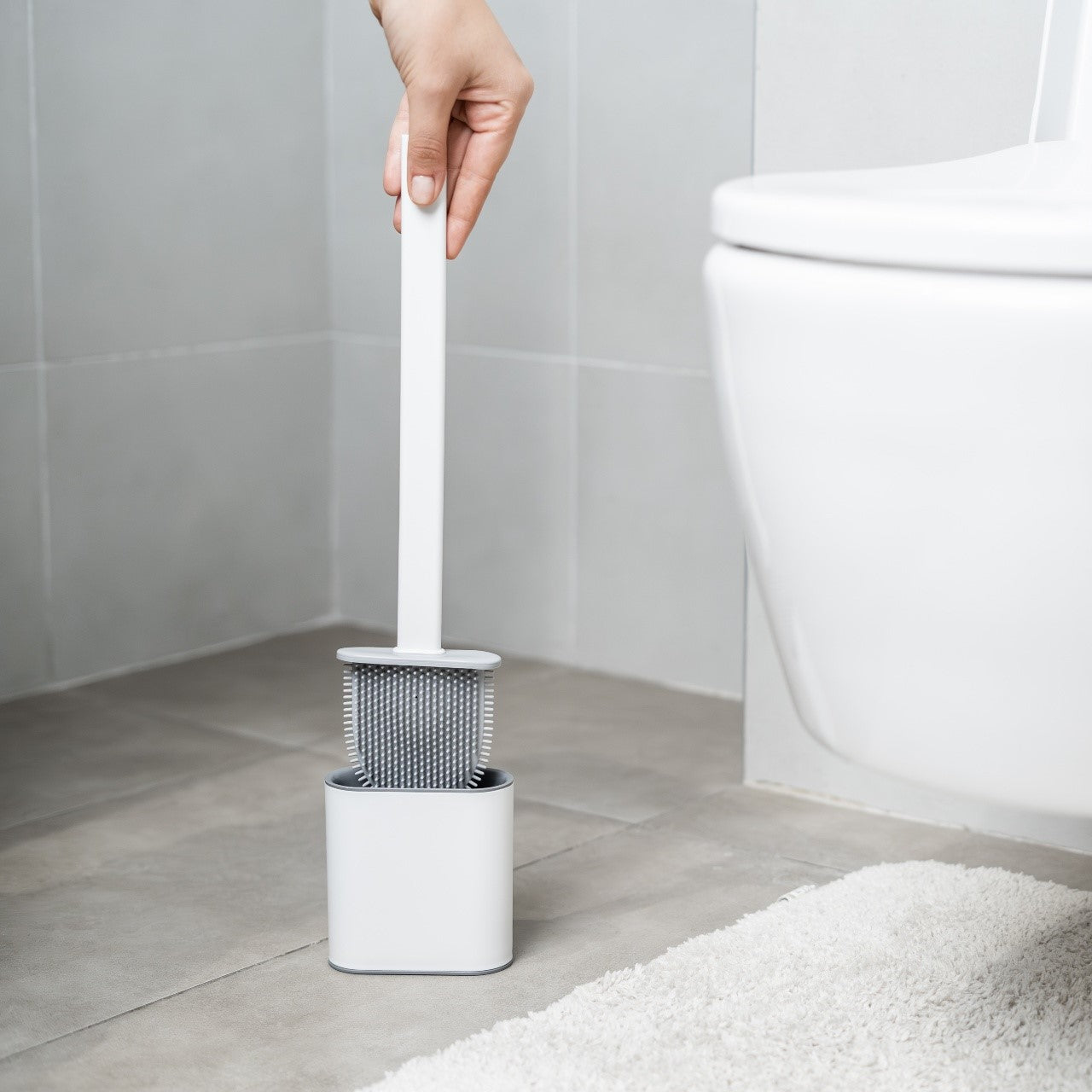 Silicone toilet brush