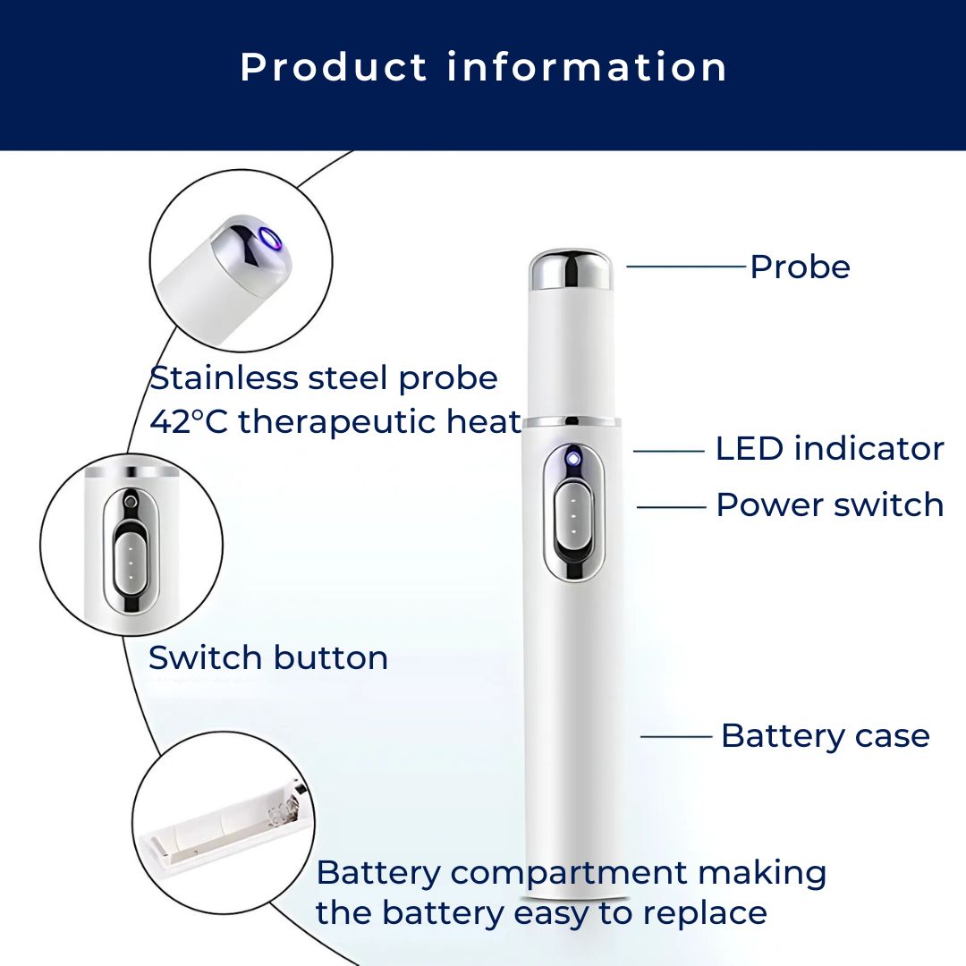 ClearGlow Blue Light Skin Therapy Pen | Acne Treatment - Anti-inflammatory - Non-invasive Solution - Clearer Skin - Spot Reduction Skanto