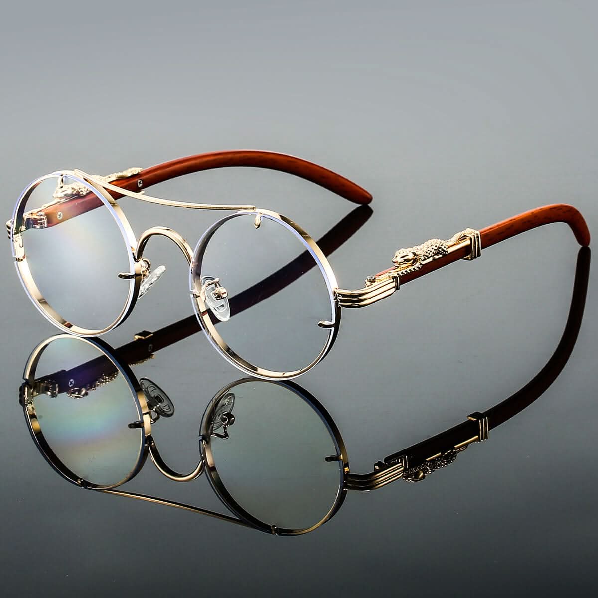 BowLift | Men’s Oval Metal Retro Sunglasses with UV Protection