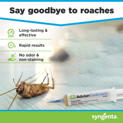 Advion Cockroach Gel Bait, Cockroach Killer, Non-toxic Pest Control, Pest Management