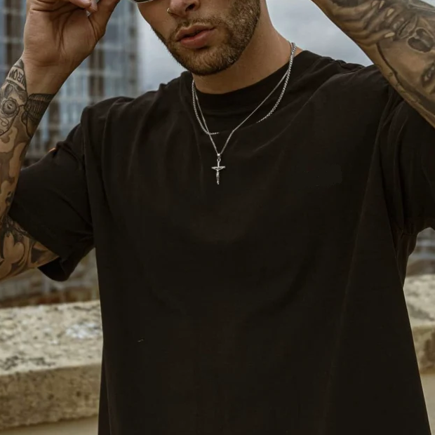 Skanto | Men's Necklace With Cross - Salvator