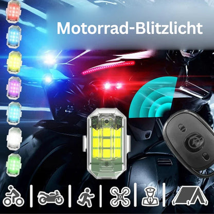 BowLift | Wireless LED Motorcycle Tail Light – Rechargeable Remote Control for Brake and Warning Light