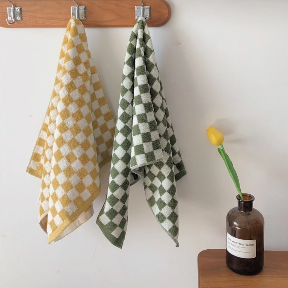 Colourful Checkerboard & Stripe Towels | Bowlift