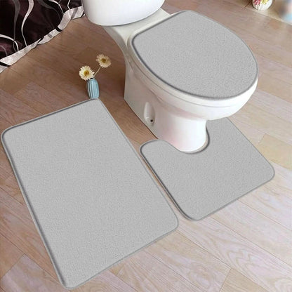 BowLift | 3-piece bath rug set with non-slip flannel surface