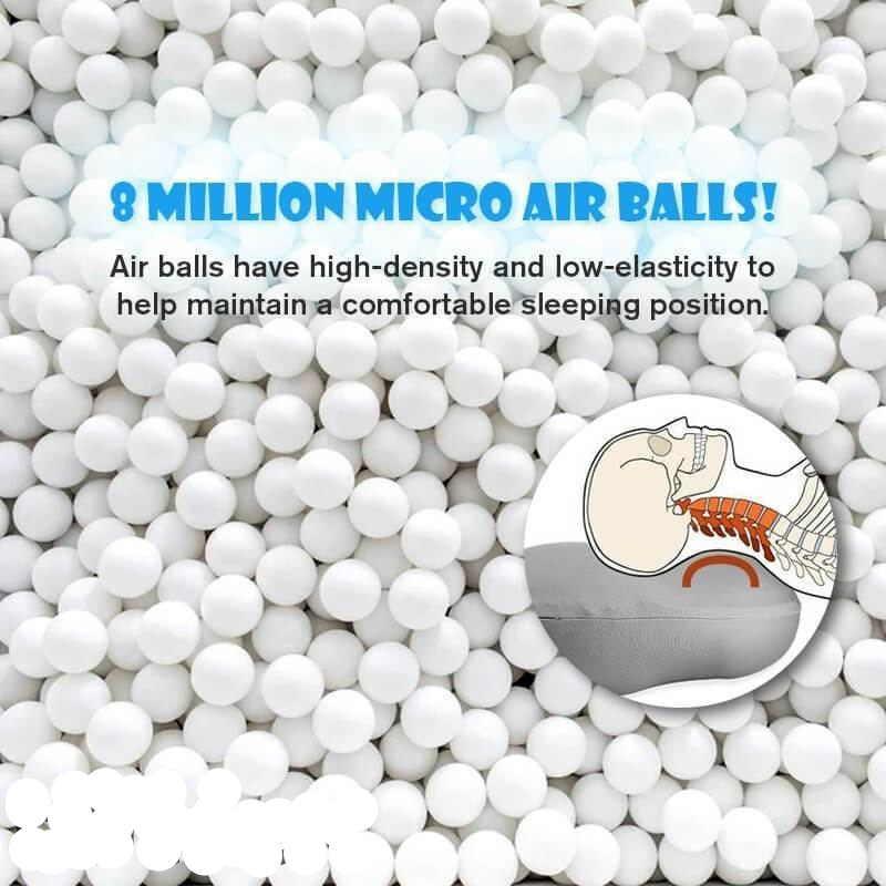 BowLift | Slim Sleep Pillow – Ergonomic Microbead Pillow for Side and Back Sleepers