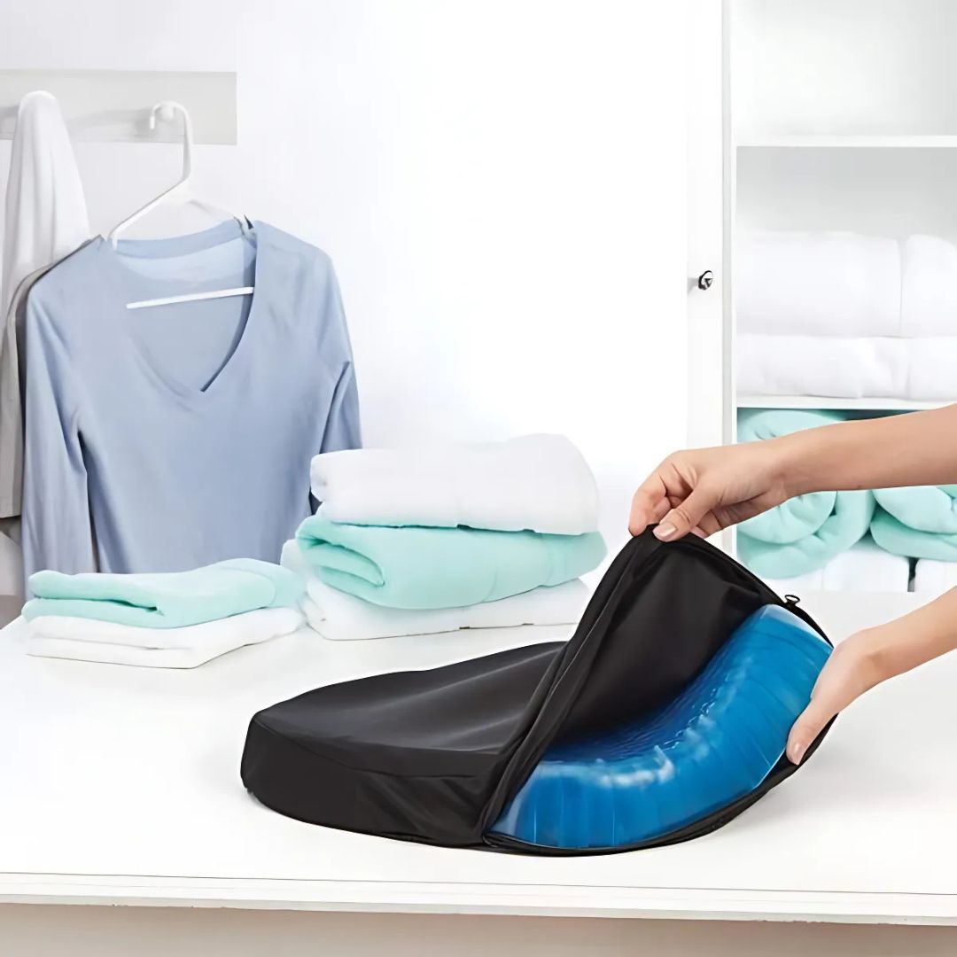 BowLift | Orthopedic Gel Seat Cushion | Pressure Relief, Tailbone Support & Lower Back Comfort for Office Chair, Car & Wheelchair Use