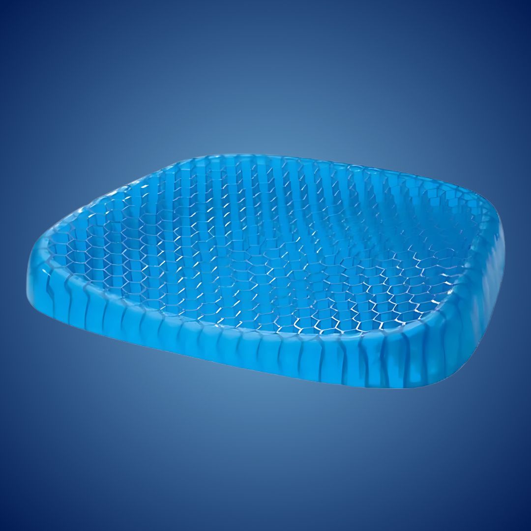 Skanto | Orthopedic Gel Seat Cushion | Pressure Relief, Tailbone Pain & Lumbar Support for Office Chair, Car & Wheelchair Use