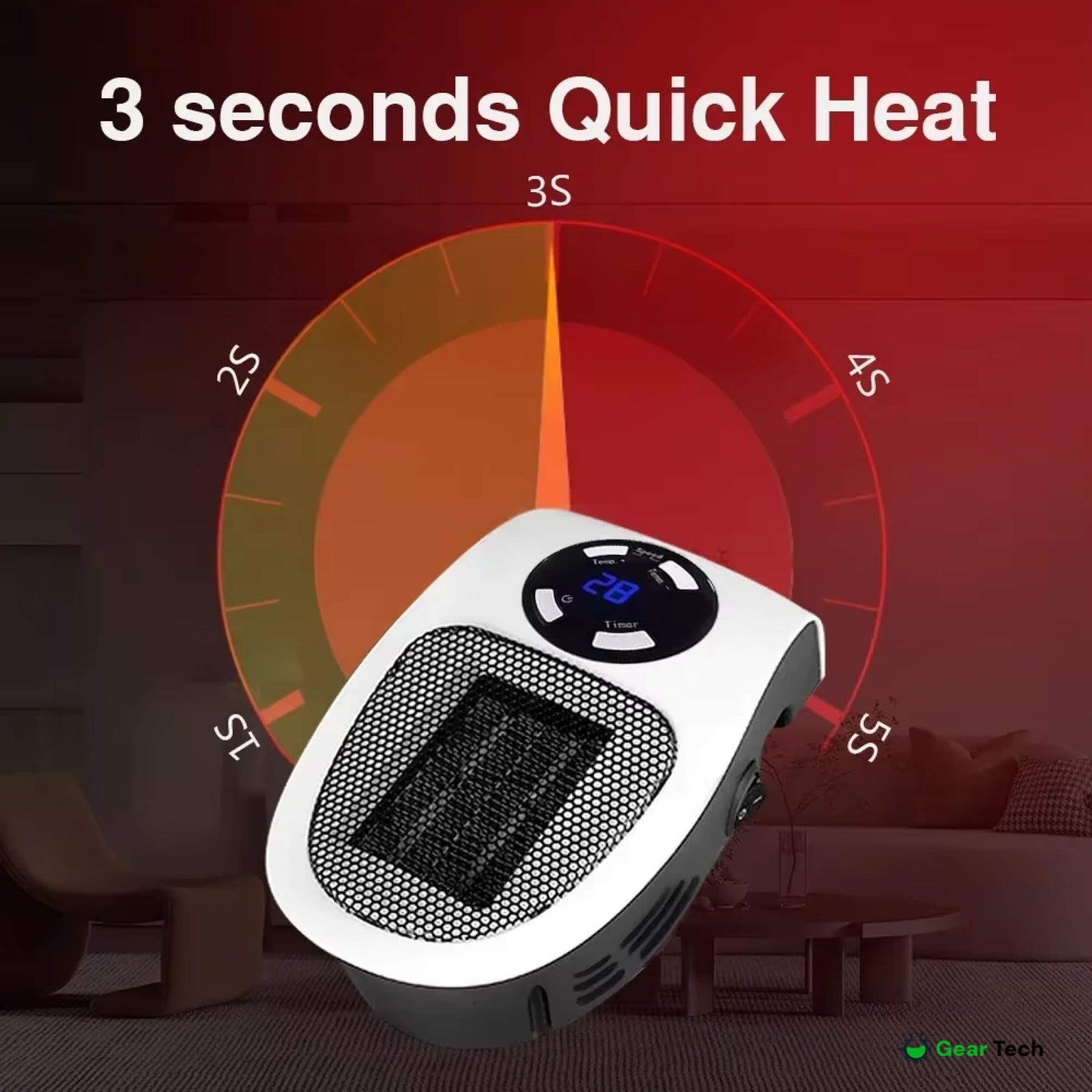 Skanto | Compact Electric Heater - USB and Plug-In Portable Mini Electric Heater
