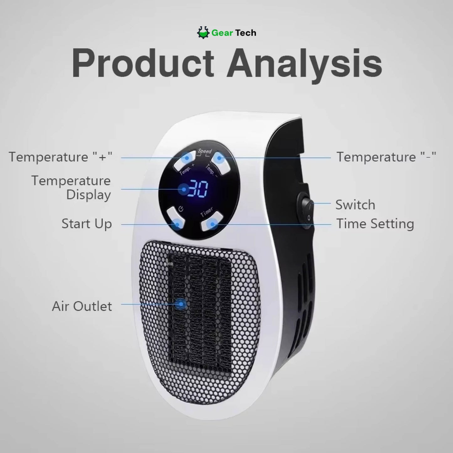 Skanto | Compact Electric Heater - USB and Plug-In Portable Mini Electric Heater