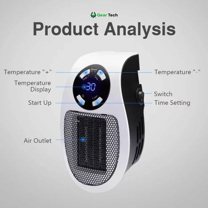 Skanto | Compact Electric Heater - USB and Plug-In Portable Mini Electric Heater