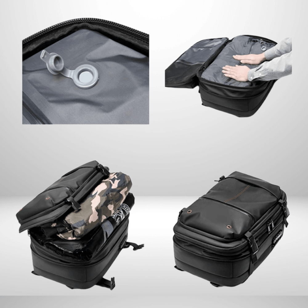 Skanto | CompriBag – Space-Saving Vacuum Travel Backpack with Expandable Capacity (25L–60L)