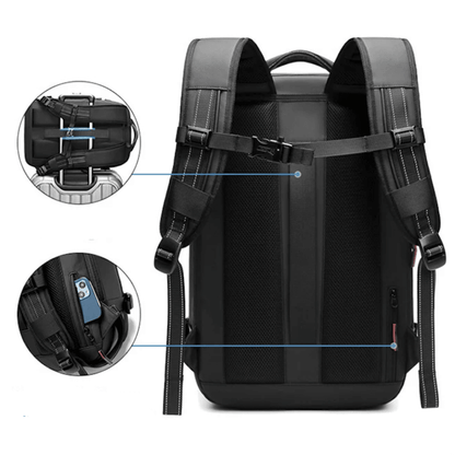 Skanto | CompriBag – Space-Saving Vacuum Travel Backpack with Expandable Capacity (25L–60L)