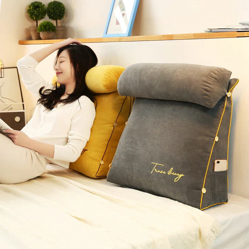 BowLift | RelaxWedge Lumbar Support Pillow – Contoured Wedge Cushion for Back and Neck Support