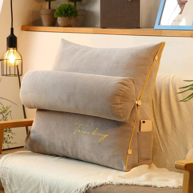 BowLift | RelaxWedge Lumbar Support Pillow – Contoured Wedge Cushion for Back and Neck Support