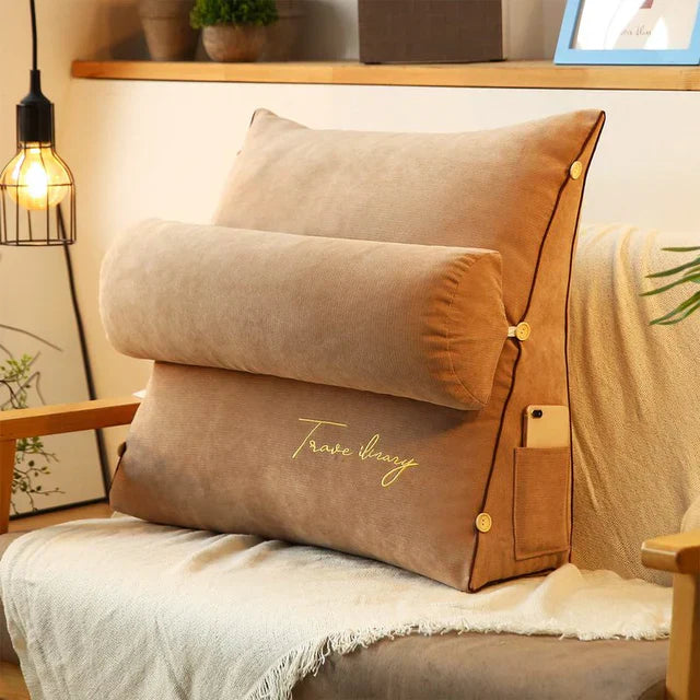 BowLift | RelaxWedge Lumbar Support Pillow – Contoured Wedge Cushion for Back and Neck Support
