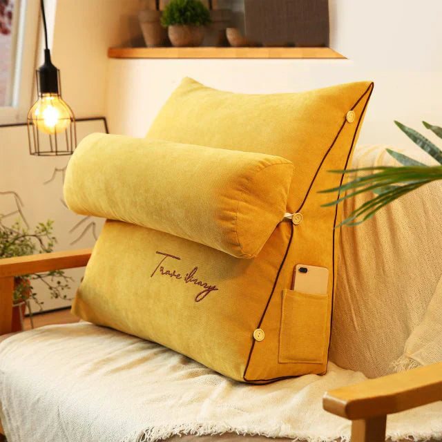 BowLift | RelaxWedge Lumbar Support Pillow – Contoured Wedge Cushion for Back and Neck Support