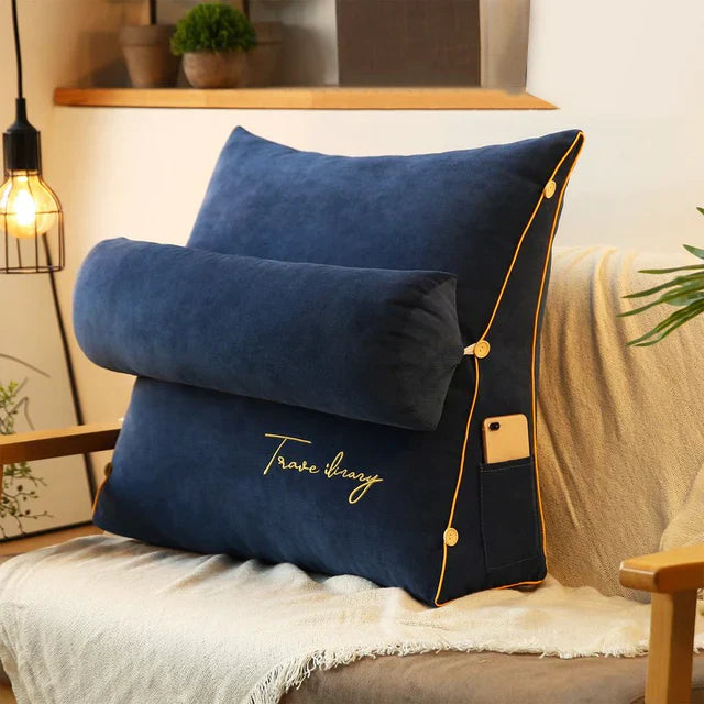 BowLift | RelaxWedge Lumbar Support Pillow – Contoured Wedge Cushion for Back and Neck Support