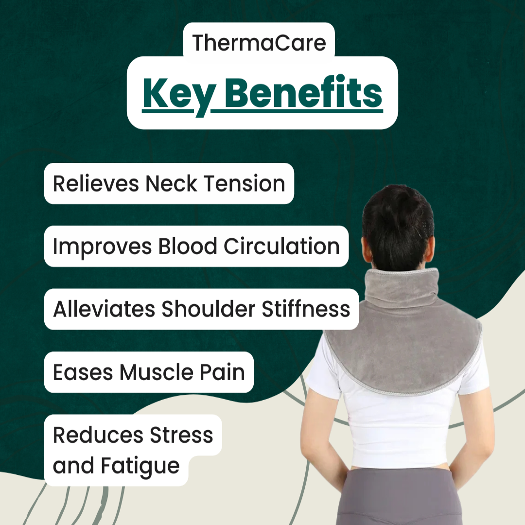 BowLift | Neck Heating Pad & Massager | Neck and Shoulder Heat for Muscle Relaxation | Adjustable Settings for Stress Relief | Targeted Neck Pain and Relaxation
