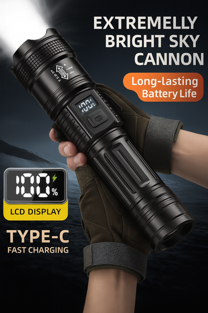 Skanto | LED Flashlight with Zoom and Power Bank