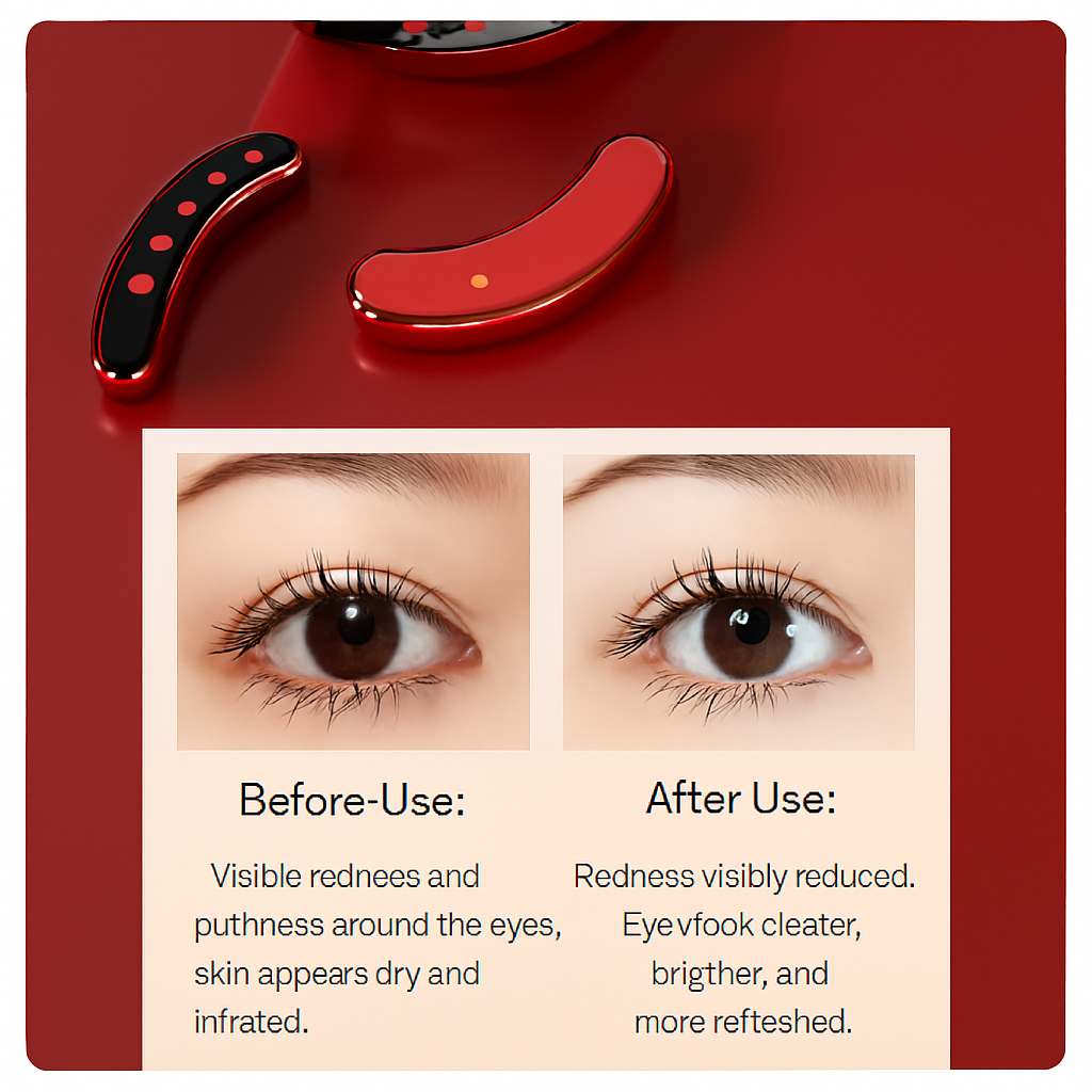 BowLift | Mini Eye Massager with EMS Microcurrent and Gentle Heat Therapy for Dark Circles and Wrinkle Care
