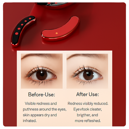 BowLift | Mini Eye Massager with EMS Microcurrent and Gentle Heat Therapy for Dark Circles and Wrinkle Care