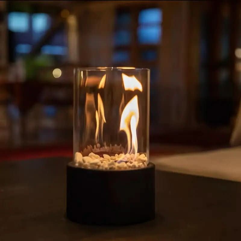 BowLift | Modern Bioethanol Table Fireplace with Real Flame Display & Scandinavian Design