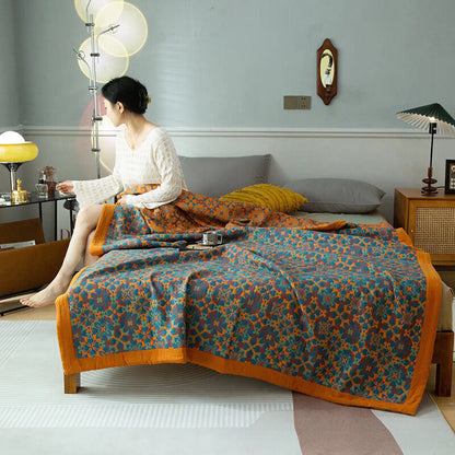 COTTON REVERSIBLE QUILTED BEDCOVER + Matching Pillow Cases - All in One Set Bowlift