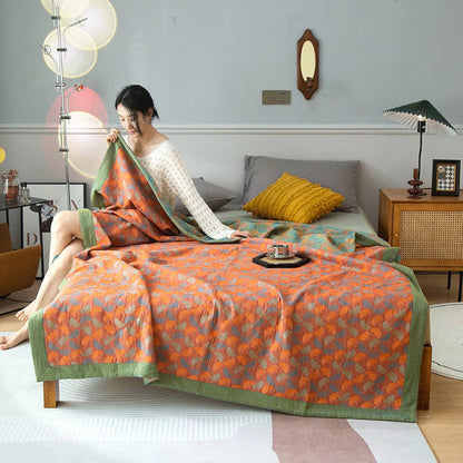 COTTON REVERSIBLE QUILTED BEDCOVER + Matching Pillow Cases - All in One Set Bowlift